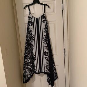 Lane Bryant Black and White High Low Dress